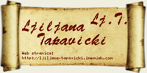 Ljiljana Tapavički vizit kartica